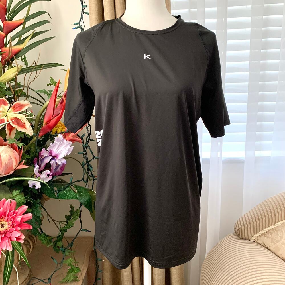 NEW Koral 2020 Graphic Mesh Athletic Tunic T-shirt Black